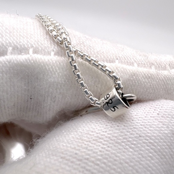 .925 Sterling Silver Moon and Lotus Flower Necklace - Picture 13 of 16